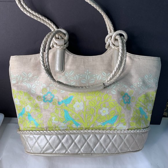 Vera Bradley Large Promenade Tote BAG WITH MATCHING WALLET "SITTIN' IN A TREE" - Picture 2 of 16